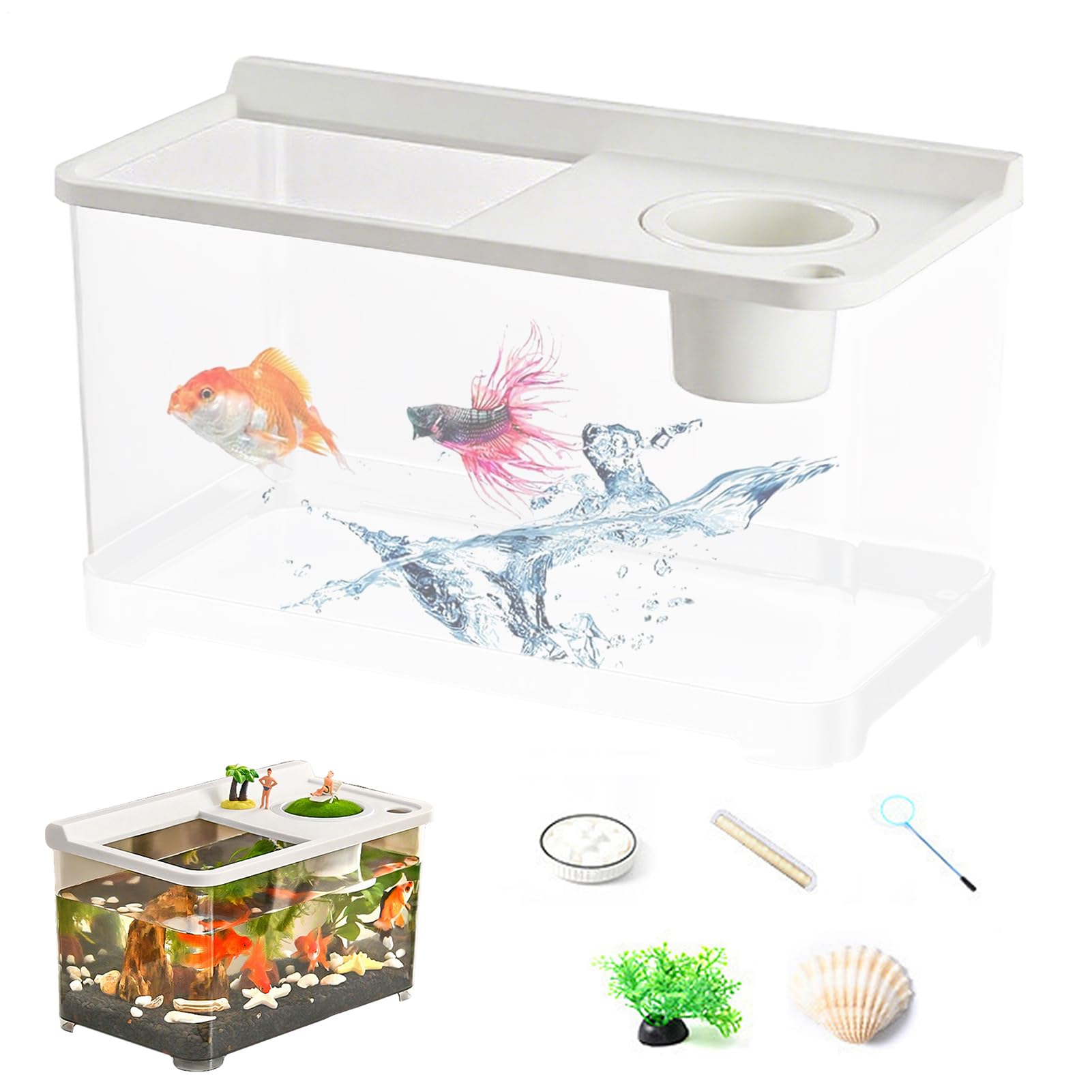 Petit aquarium Teksome de table pour végétaliser un petit espace de vie