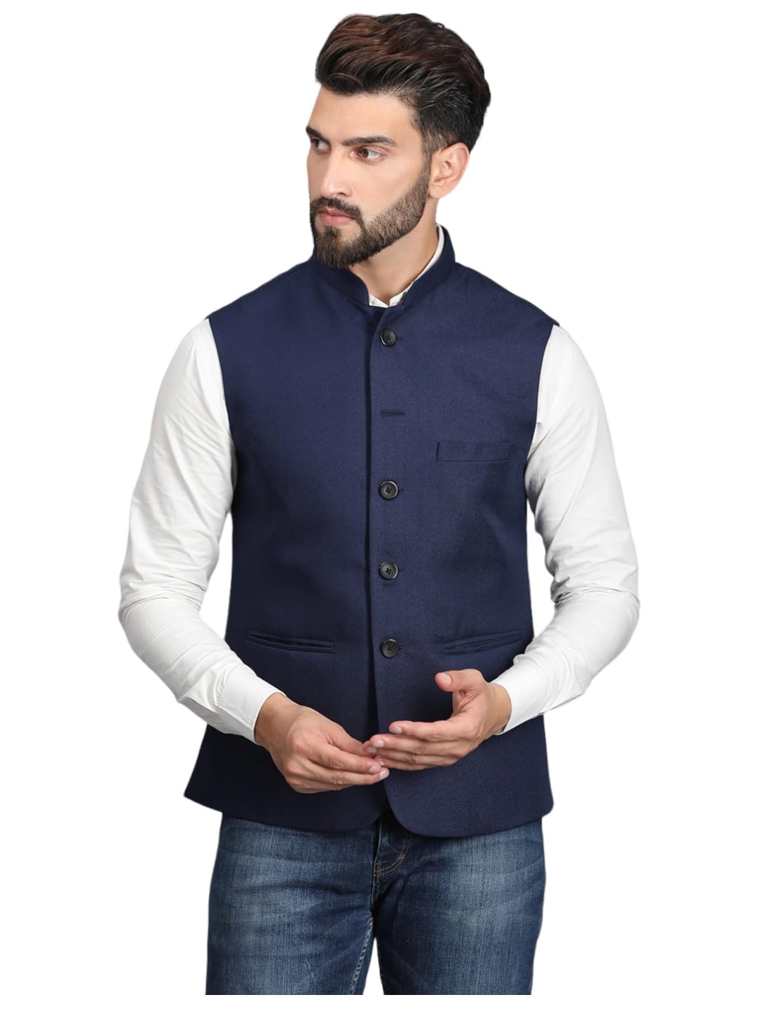 ethluxis Men's Designer Solid Nehru Jacket/Waist Coat/Bandhgala-picture-24