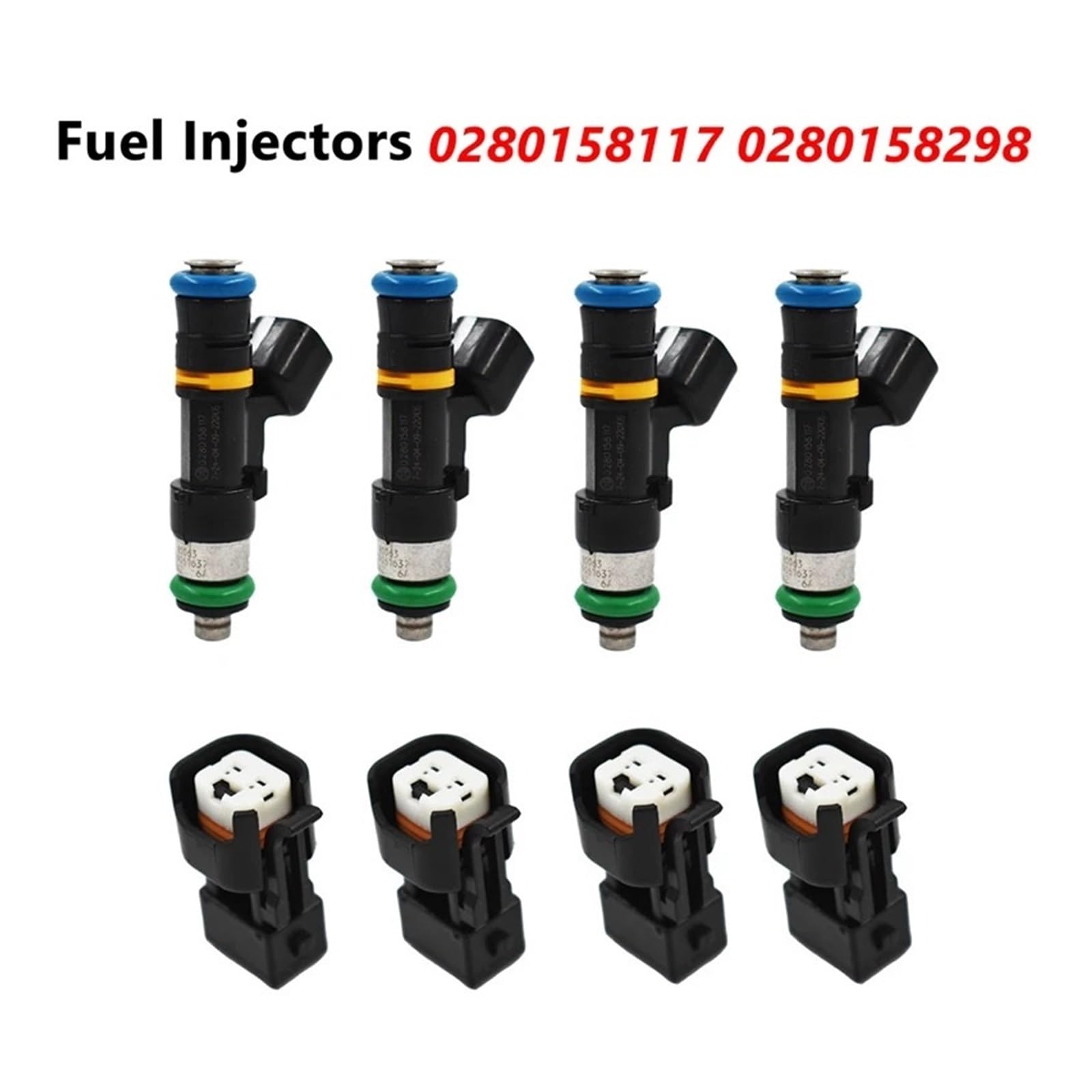 0280158117 EV14 60lb 630cc wtryskiwacze paliwa 1.8T Turbo, kompatybilne z golfem, 0280158298, części samochodowe