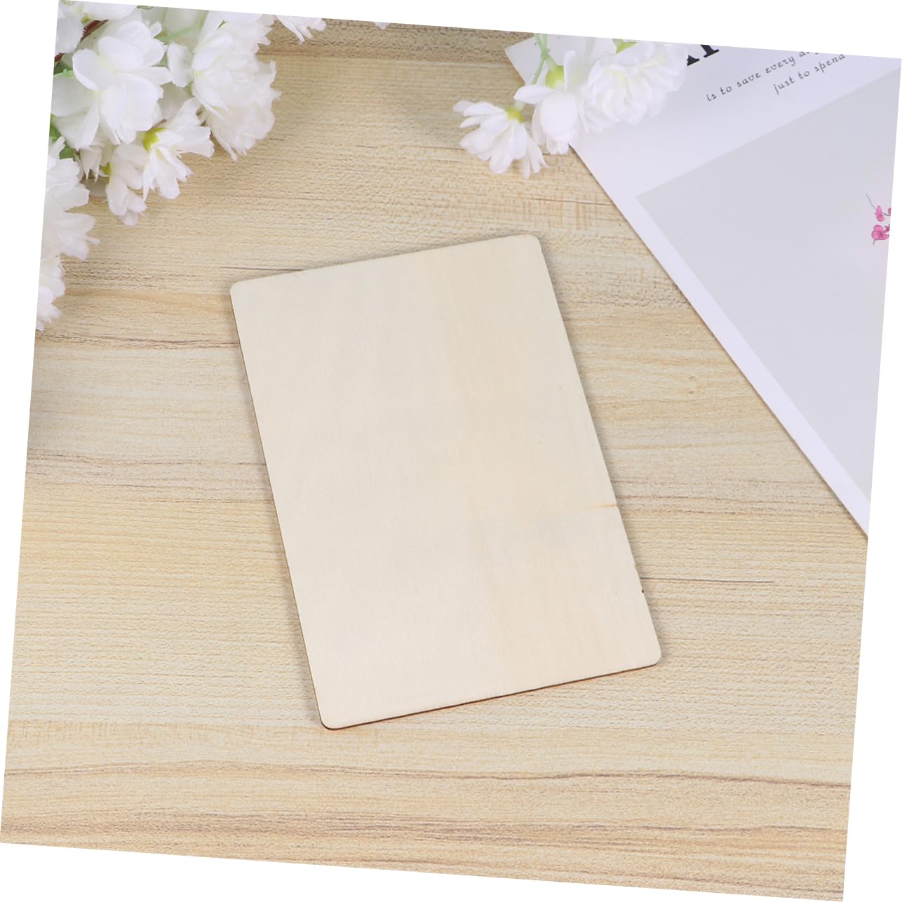 SHINEOFI 50 Piezas de Rodajas de Madera para Pintar a Mano y Graffiti, Material Madera Adecuado para Manualidades DIY y Proyectos Infantiles
