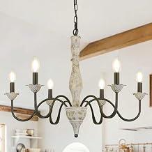 6-Light Farmhosue Chandelier for Dining Room Rustic Light Fixture