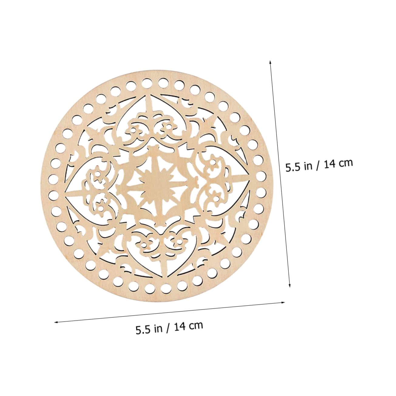 ERINGOGO 2Pcs Wooden Basket Bottom for Crochet Bag Weaving Bases with Smooth Surface for Crafting Unique Baskets and Home Decor