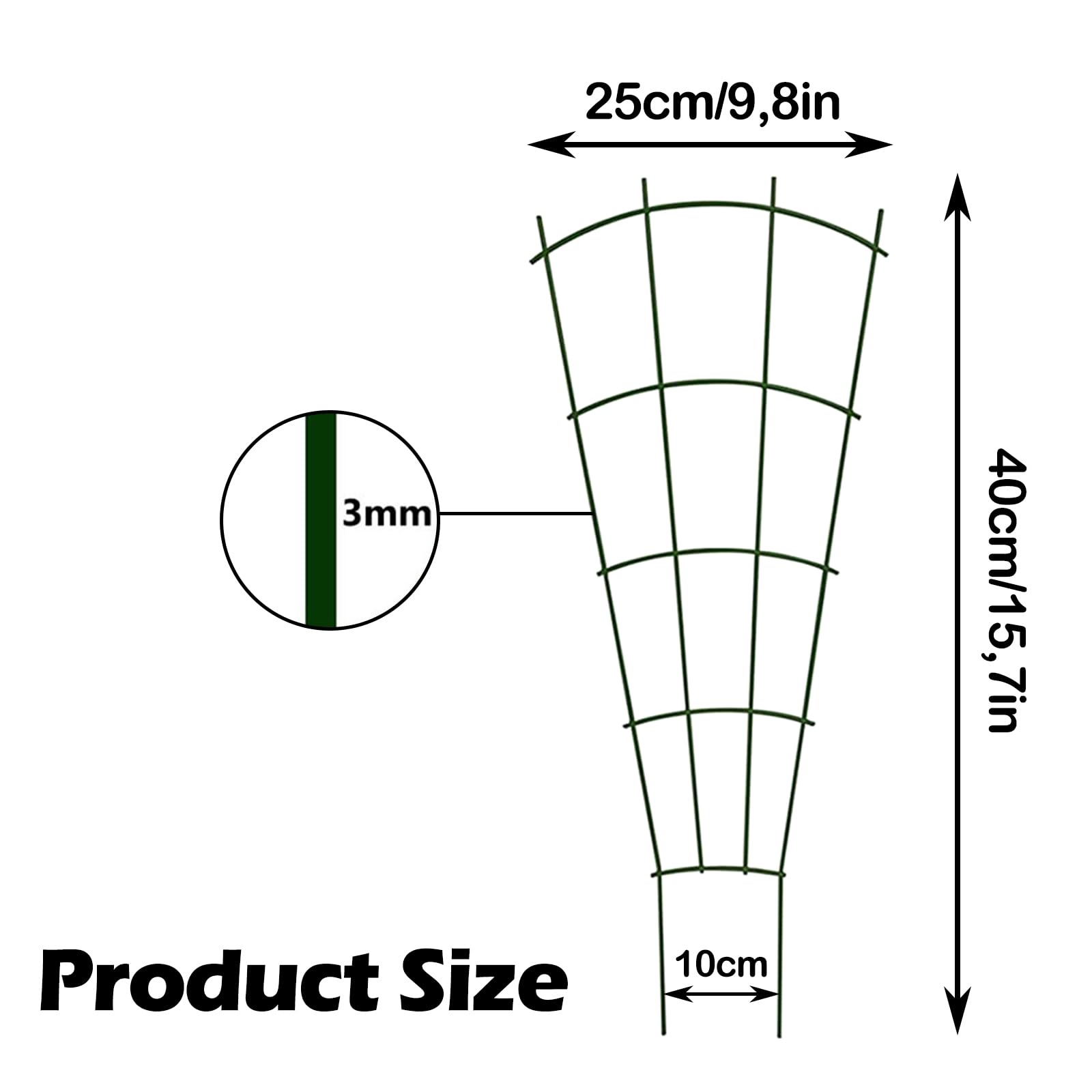 3 Piezas Espaldera para Plantas Trepadoras, Enrejados De Plantas Trepadoras, Enrejado De Jardín para Plantas De Interior, Enrejado De Metal para Plantas En Maceta, Adecuado para Flores De Luna, Rosas