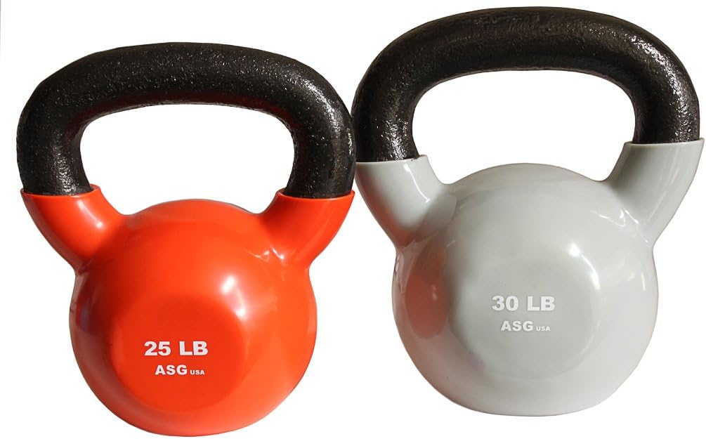 Ader Vinyl Kettlebell Set- 25, 30 Lb