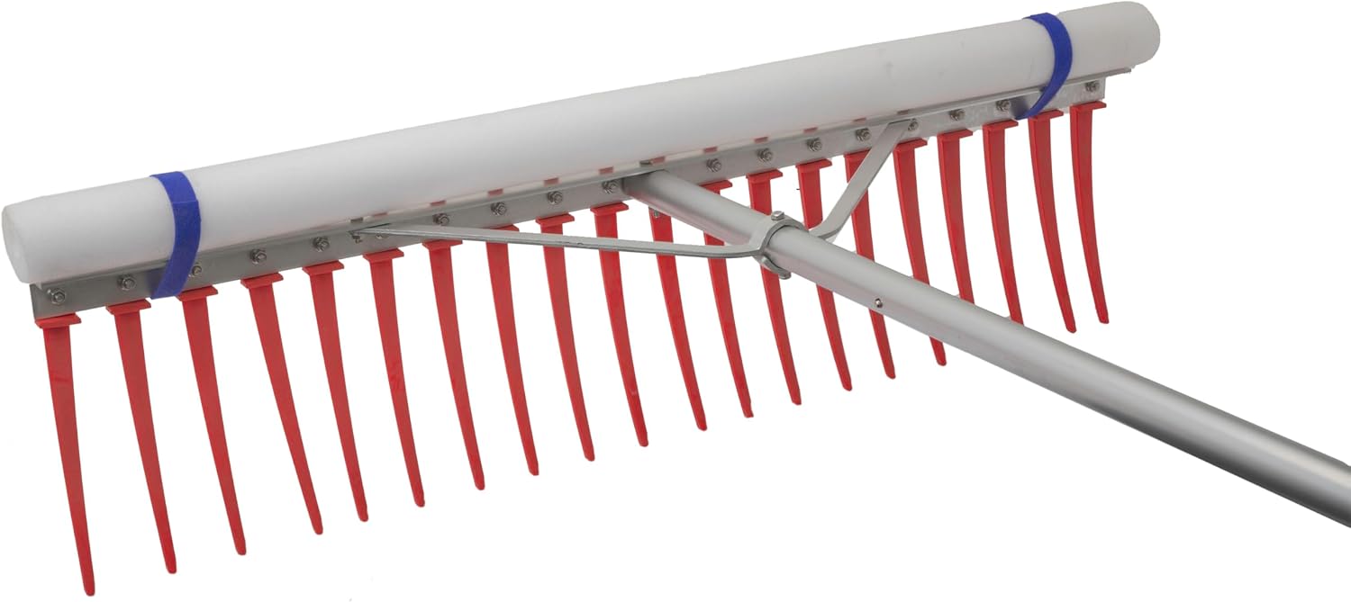 Extreme Max 3005.4371 Stake Rake – Heavy-Duty Aquatic Weed Rake for Lakefront, Dock & Pond Maintenance – 40" Head, 10" Tines, 7' Handle & Throw Rope Configurations