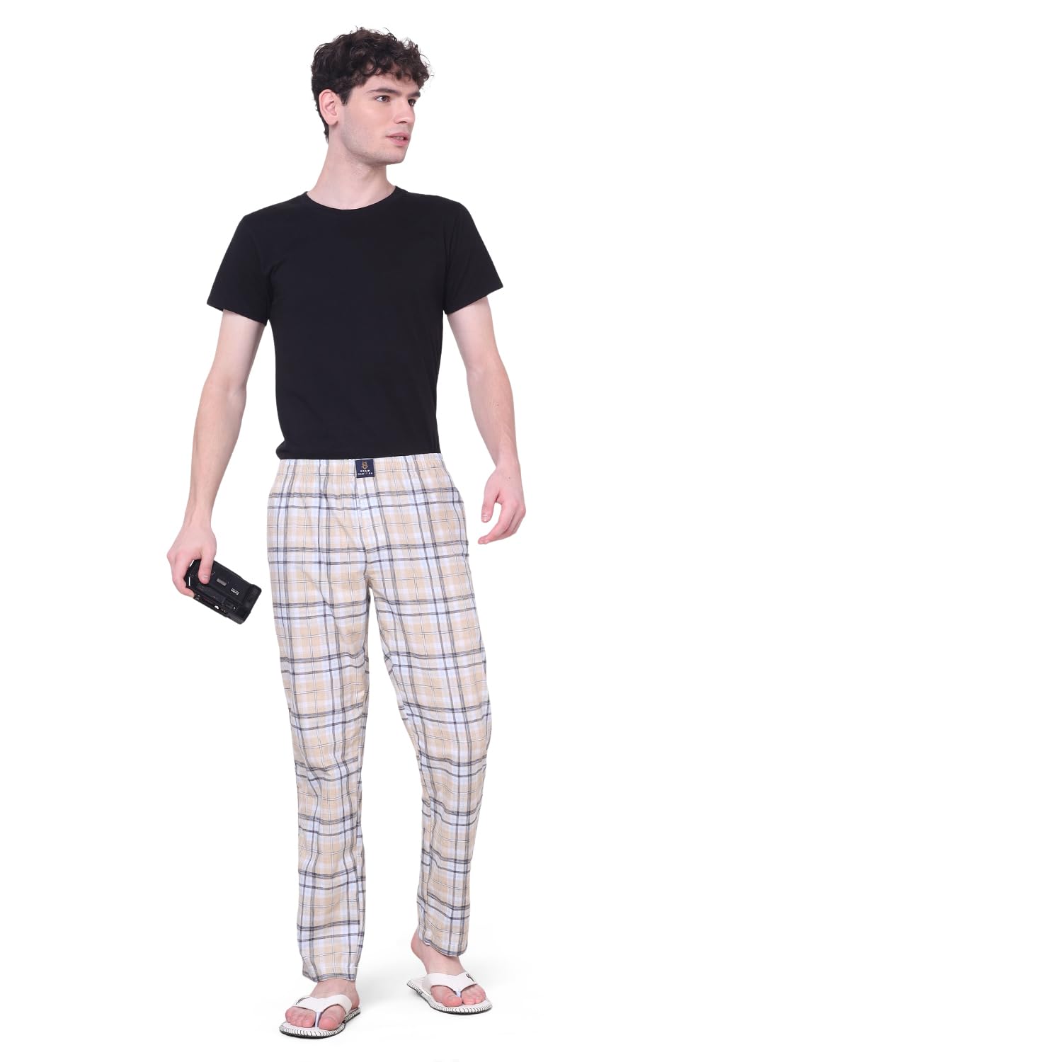 urban scottish Men's Lounge Pants 100% Cotton Men's Lounge Night Pant Comfortable Leisure-Wear Lower with an Elastic Waist-Band and Regular Fit Track Pants, Machine Washable Stay at Home-picture-32