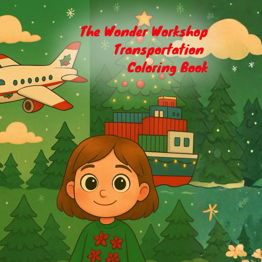 Christmas Themed Transportation Colouring Book: Wonder Workshop