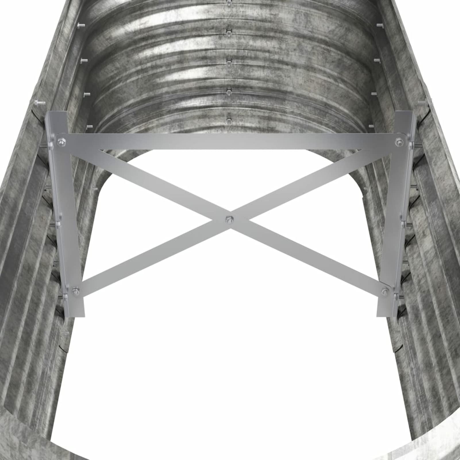 Tidyard Fioriera Rialzata Rettangolare In Acciaio – 114x40x36 Cm – Vaso Per Piante Da Giardino E Balcone – Argento - 2