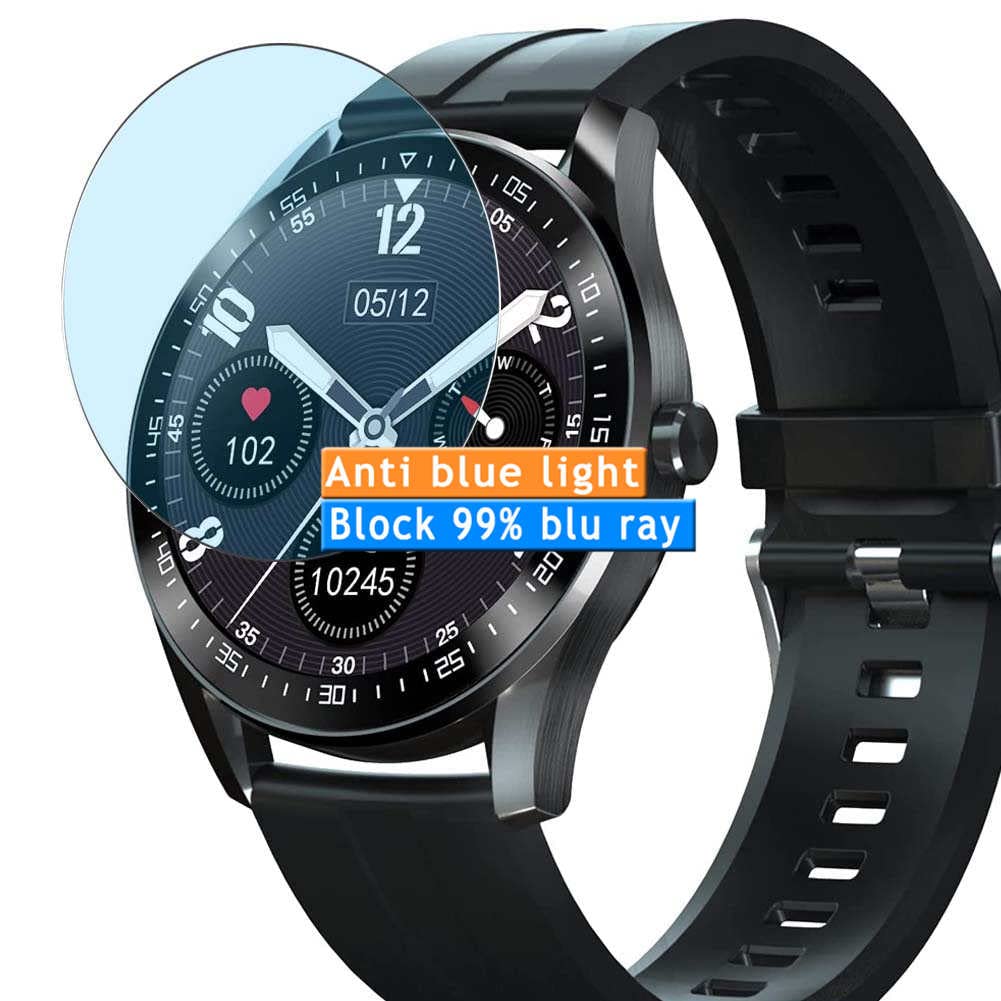 Vaxson 3-Pack Anti Blue Light Screen Protector, compatible with ZOLUIKIS Z5 1.3" Smart Watch Smartwatch, TPU Guard Film Protectors Sticker [NOT Tempered Glass] New
