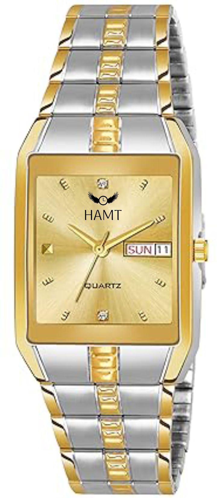 Gold Dial Day and Date Watch - HT-GSQ1180-GLD-SLVGLD