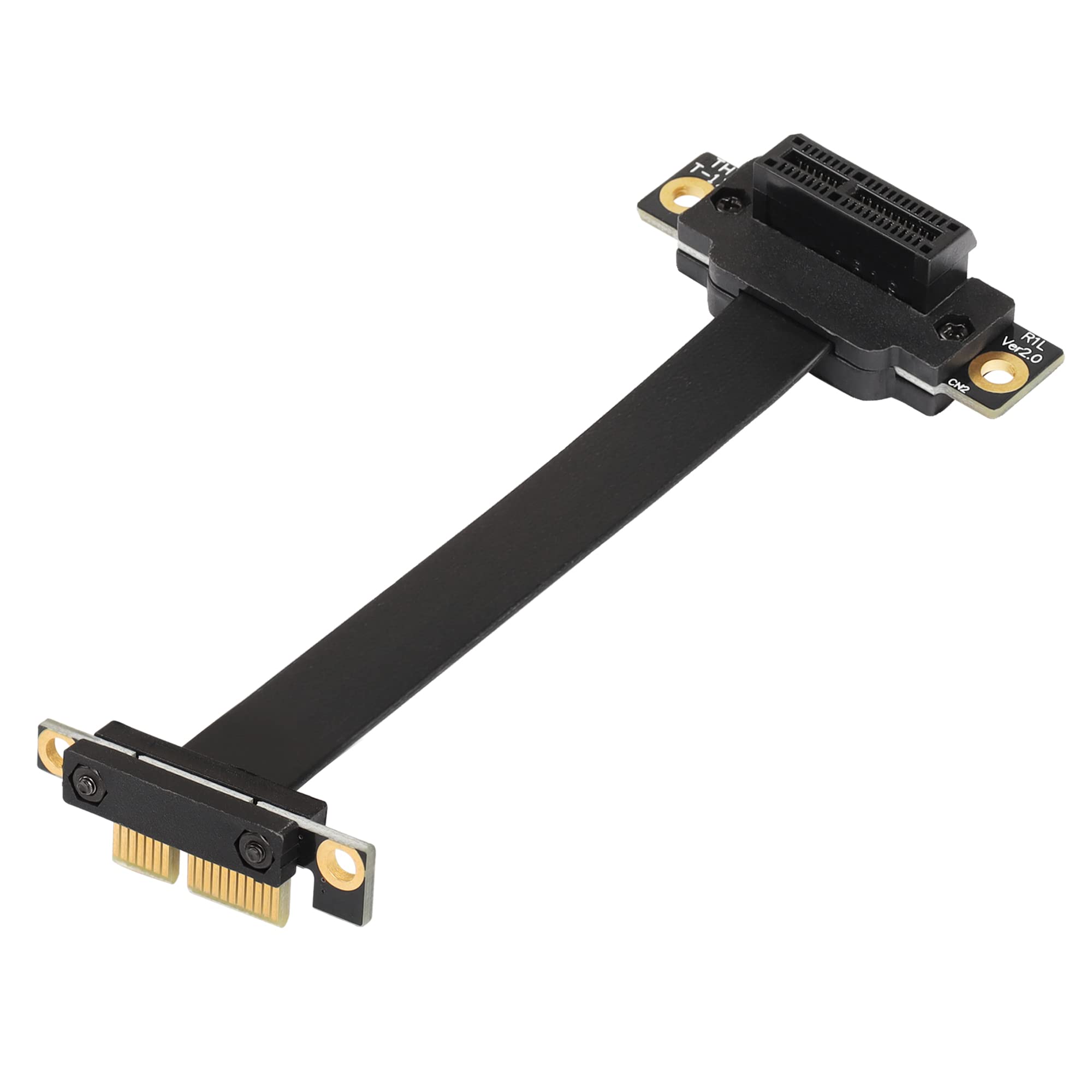 SinLoon PCIE 3.0 Extension Cable,36PIN 1X Extension Cable, 90 Degree PCI Express 1X Extend Card,for 1U,2U Chassis (15cm, Black)