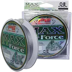 Linha de Pesca Multifilamento Maruri Max Force 4X Cinza 0.40mm 53 Lb 300m