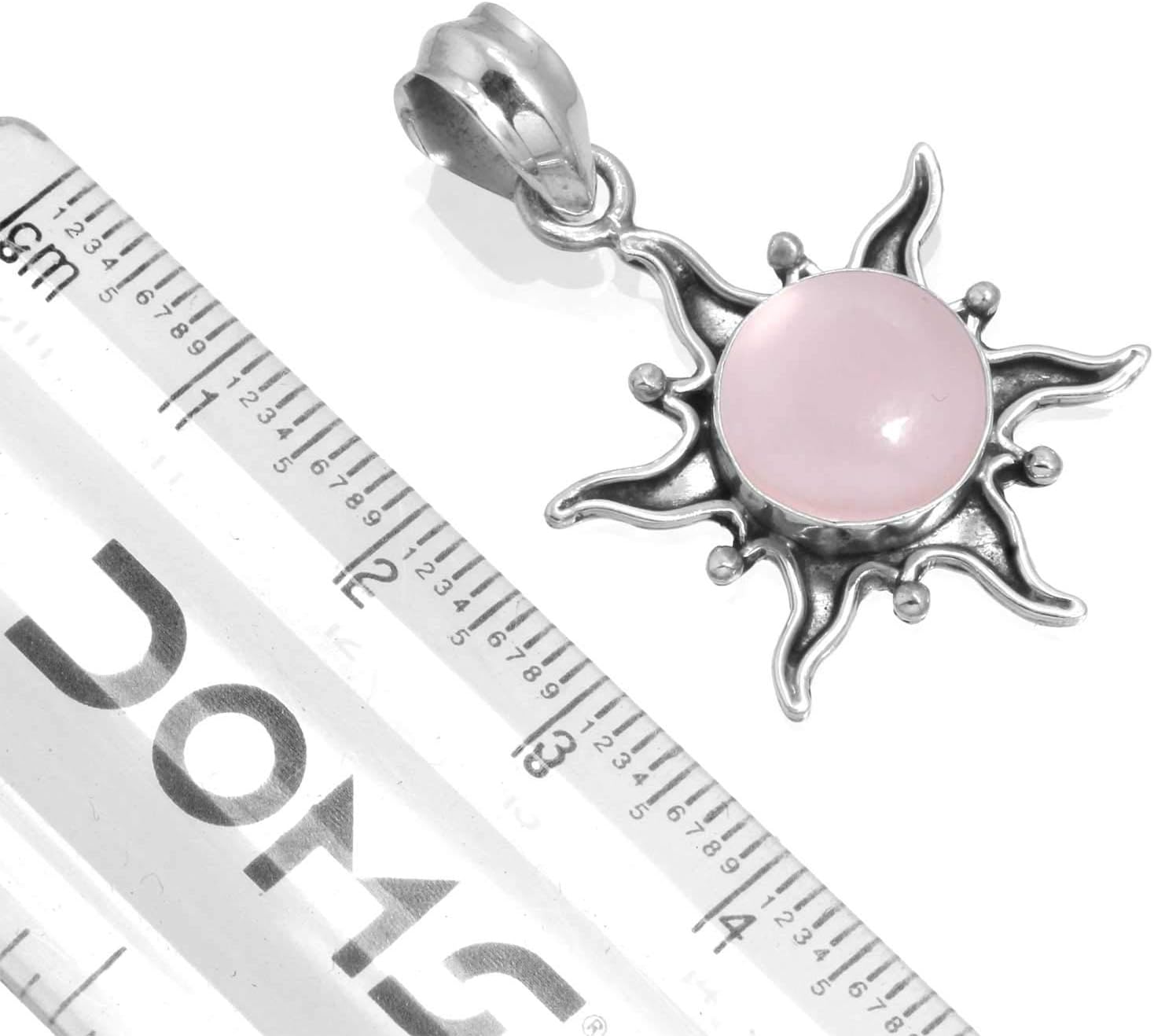Genuine 925 Sterling Silver Handmade Jewelry Round Amethyst, Garnet, Onyx, Pearl Natural Gemstone Boho Pendant Necklace For Women
