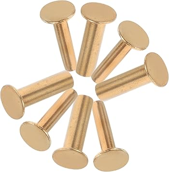 Hemobllo 4Pairs Stainless Steel Knife Handle Fixing Rivets Kit DIY Friendly Fasteners for Wooden Handles Easy Installation for Knife Restoration Projects