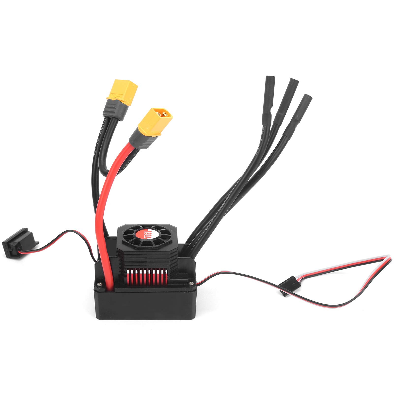 Hochleistungs-120-A-Regler, Wasserdichter Elektrischer Geschwindigkeitsregler mit XT60-Anschluss, Ideal für 1/10 1/8 RC-Cars, Lange Haltbarkeit und Schutz