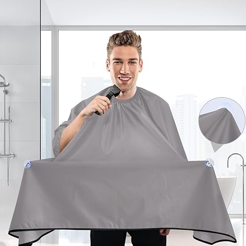 Miniatura 6 de Ruby Hair Cutting Capes Adjustable Hair Cape, Hair Dye Cape Washable 64.9 In x 55.1 In