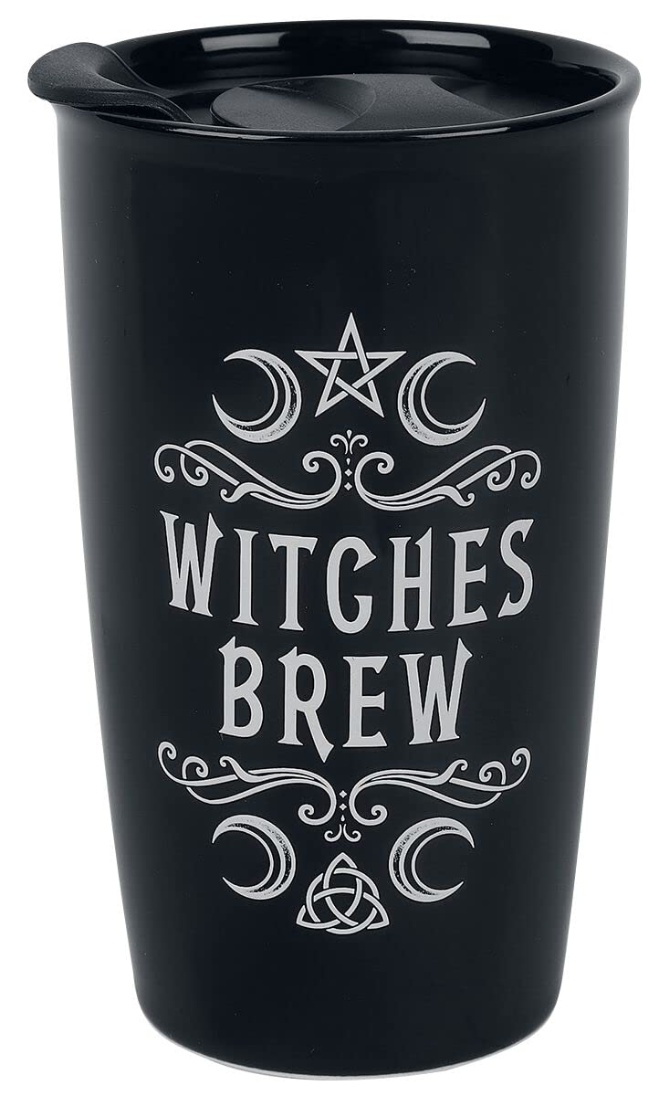 Alchemy Gothic The Vault Crescent Witches Brew Double Walled Ceramic Coffee Mug