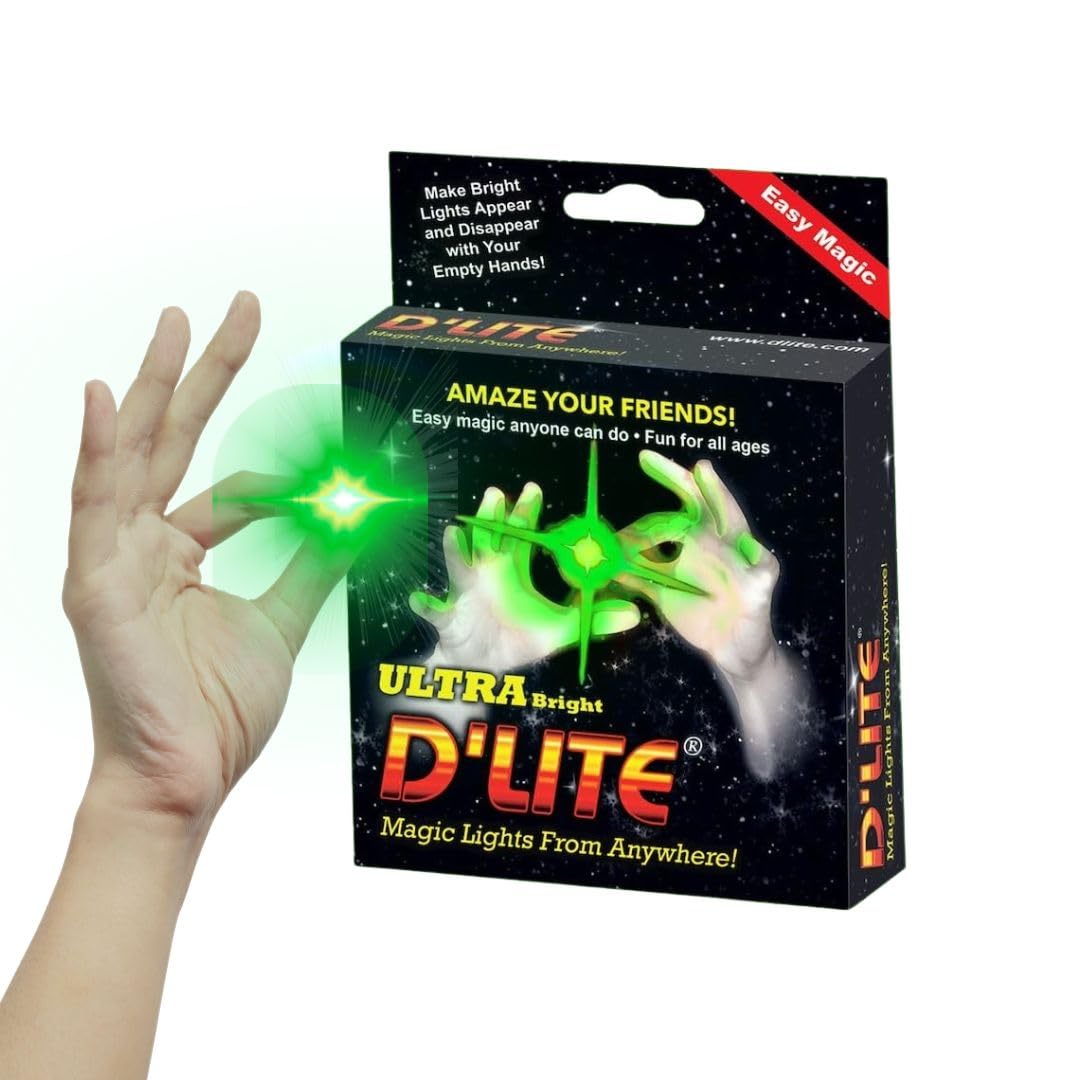 D'lite Light up Magic Thumbs Pair See Box for Free Training Video (Junior, Green)
