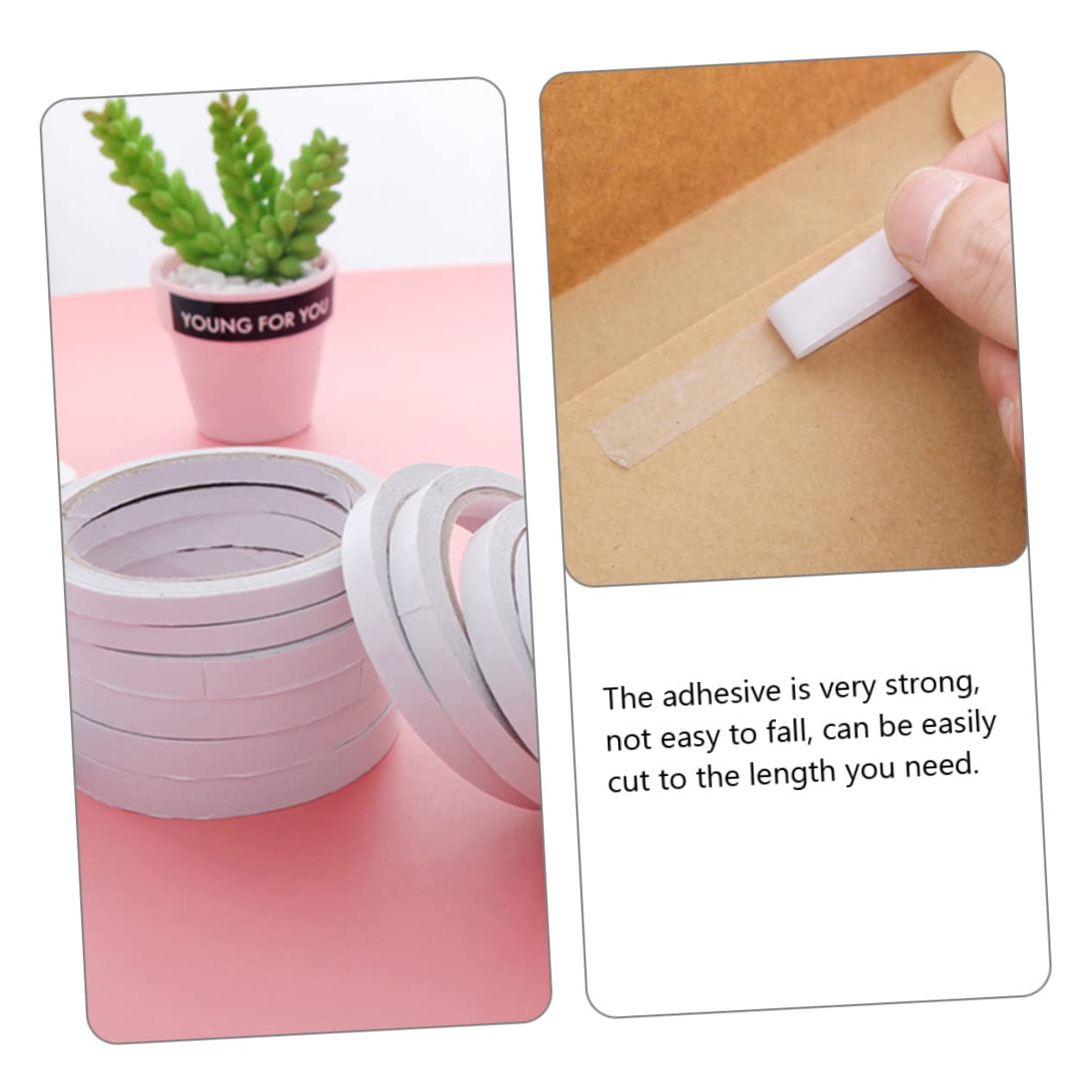 HOMSFOU 3 Sätze Doppelseitiges Klebeband Haftend Transparent Für Büro Basteln Vielseitig Einsetzbar Selbstklebend Einfache Anwendung 9 Rollen * 3