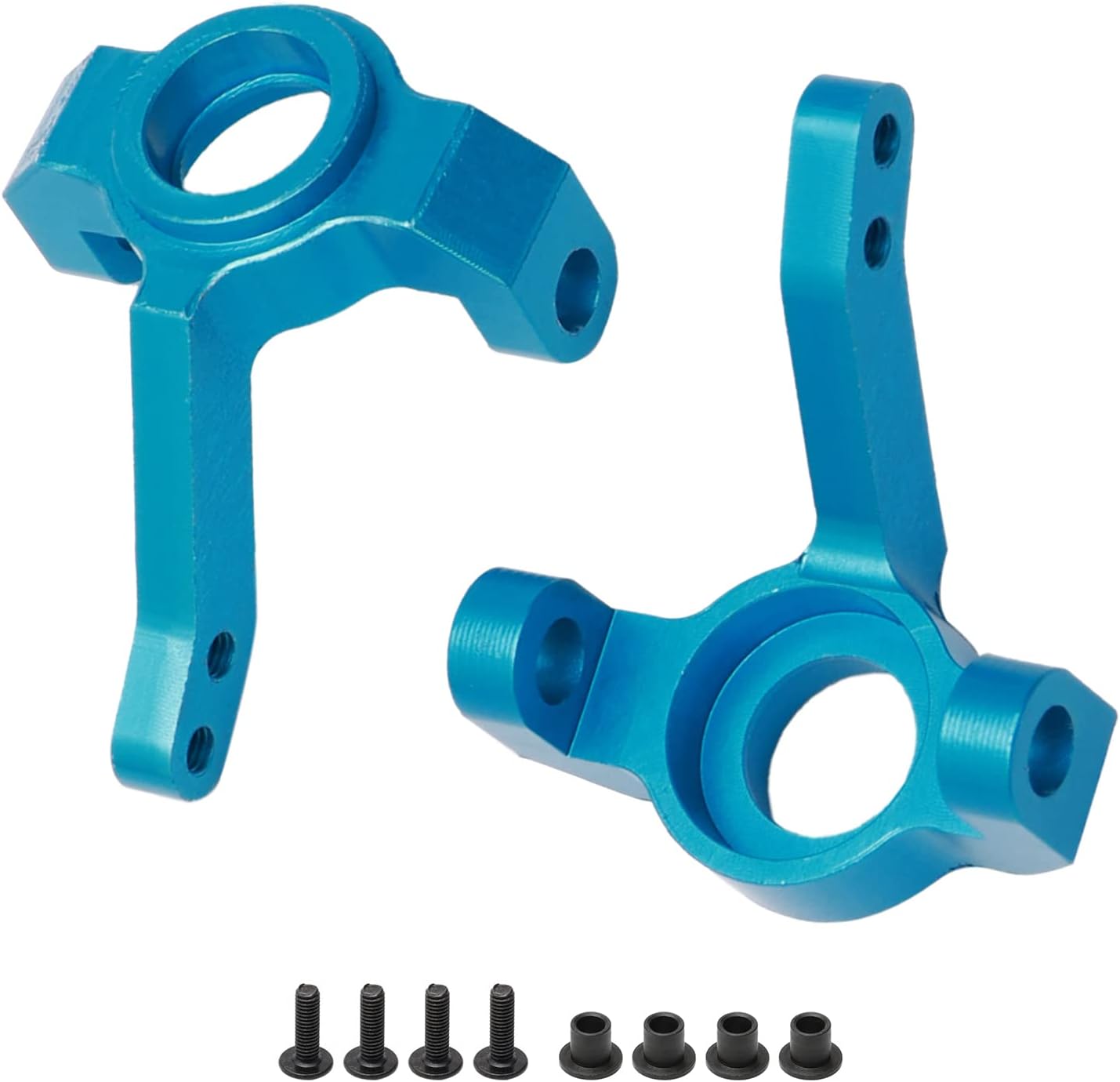 2pcs Steering Knuckle 1/10 RC Car Aluminum Alloy Blue Front Knuckle for AXIAL SCX10 Arm Upright Steering SCX10 Metal, RC Car Upgrade Parts