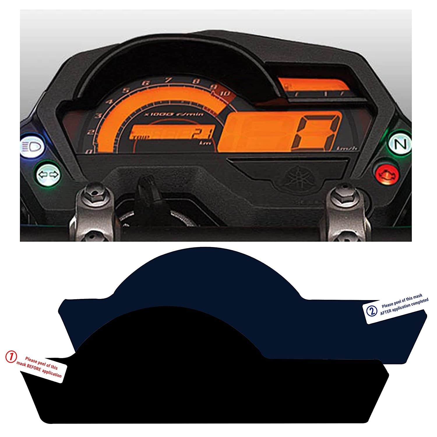 9H Nano Speedometer Screen Protector Scratch Guard Compatible with Yamaha Old FZ, Fazer