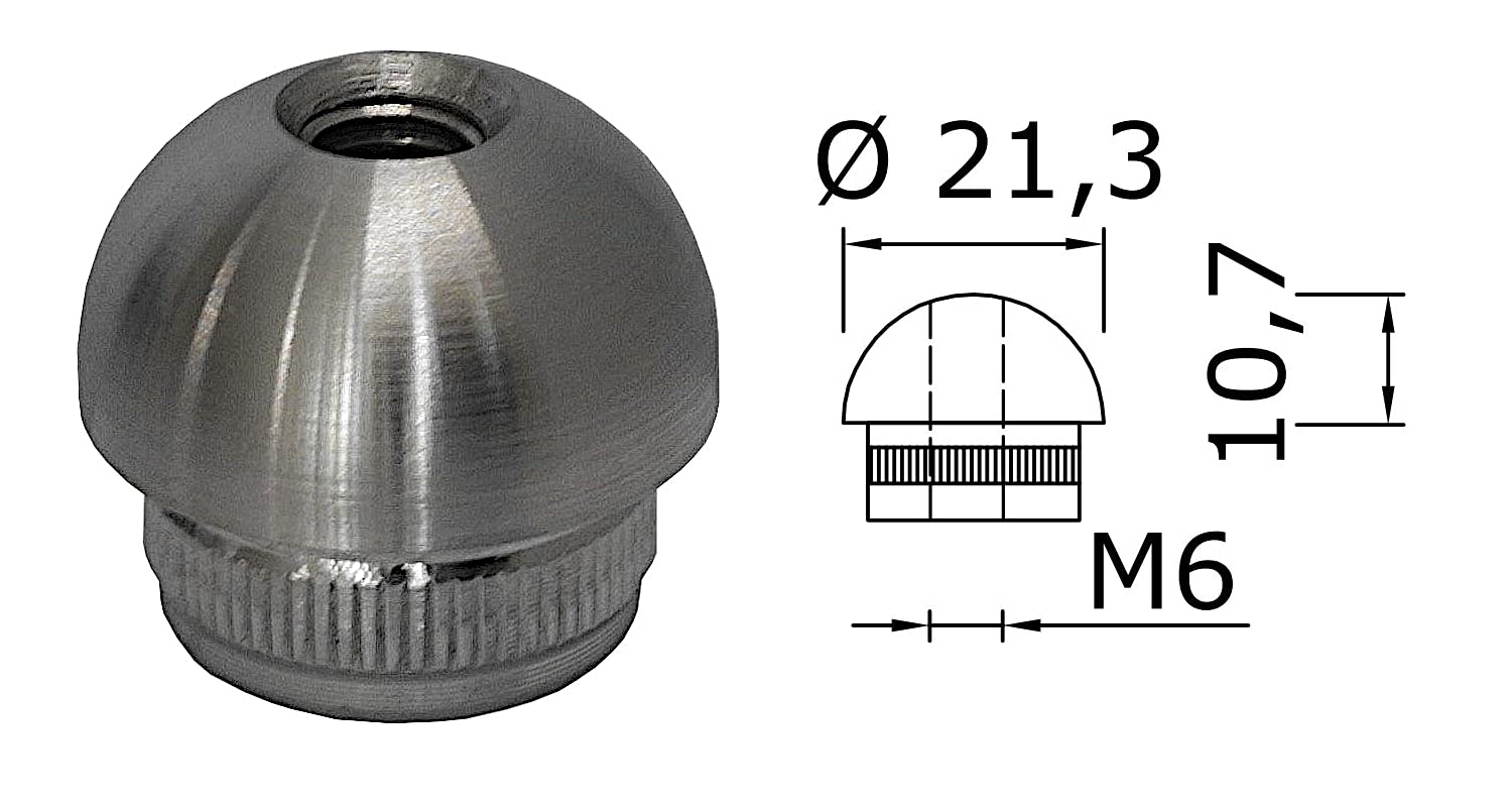 Sellon24® Edelstahl Endkappe 42,4 zum Schweißen Rohr Stopfen flach