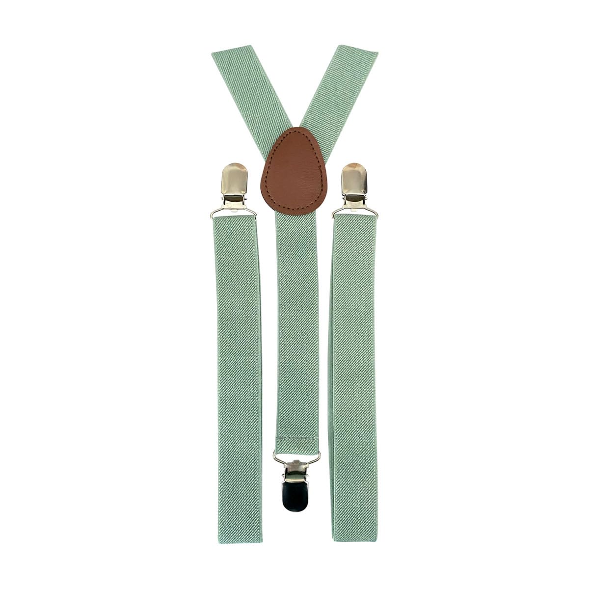 Db Dickie Bow Men's Sage Green Vintage Braces Adjustable Heavy Duty Clasps (Sage Green) - Suitable For Formalwear, Office, Weddings, Parties, Grooms & Grooms Outfits