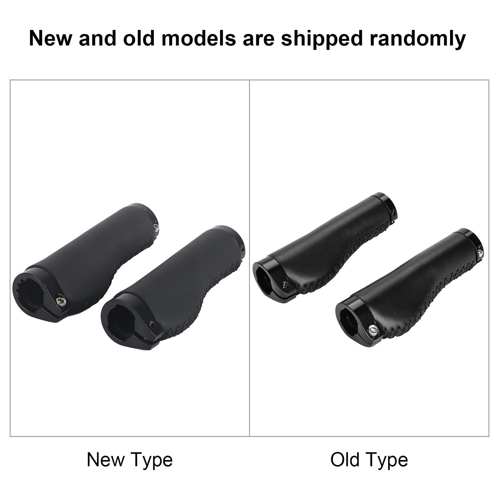 Alomejor Impugnature Manubrio Bici In Pelle PU Con Doppio Bloccaggio - Set 1 Paio Per Mountain Bike, Diametro 22,2 Mm - Design Ergonomico Retrò Marrone