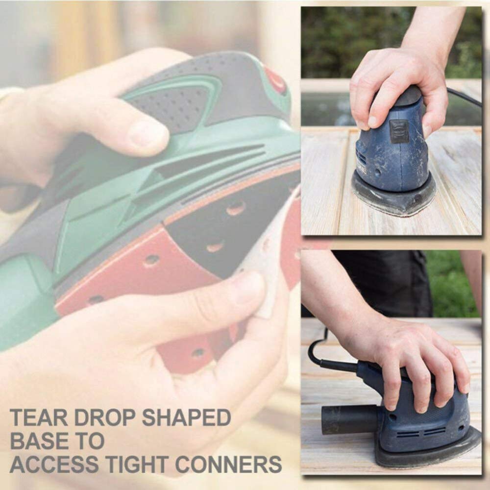 40pcs feuilles de ponçage abrasives grain mixte qualité papiers abrasifs triangle 40/60/80/120/180Grit, h