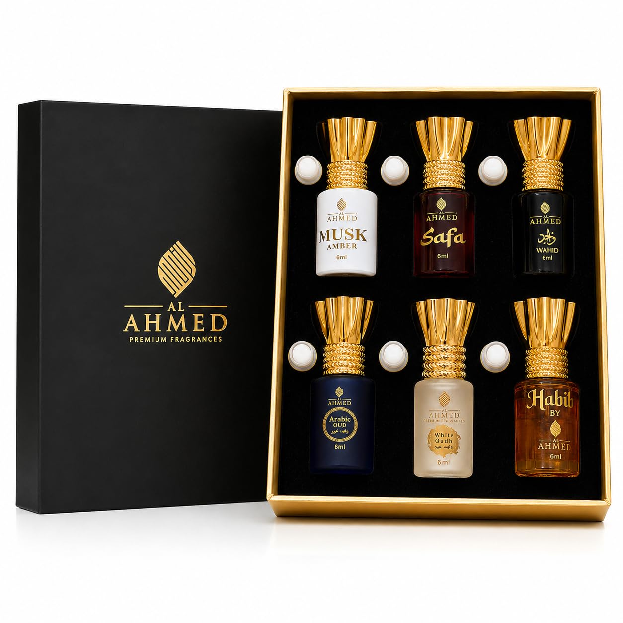 Premium Attar Combo Set x 6ml | White Oud | Arabic Oud| Safa | Musk Amber | Habibi | wahid-image-34