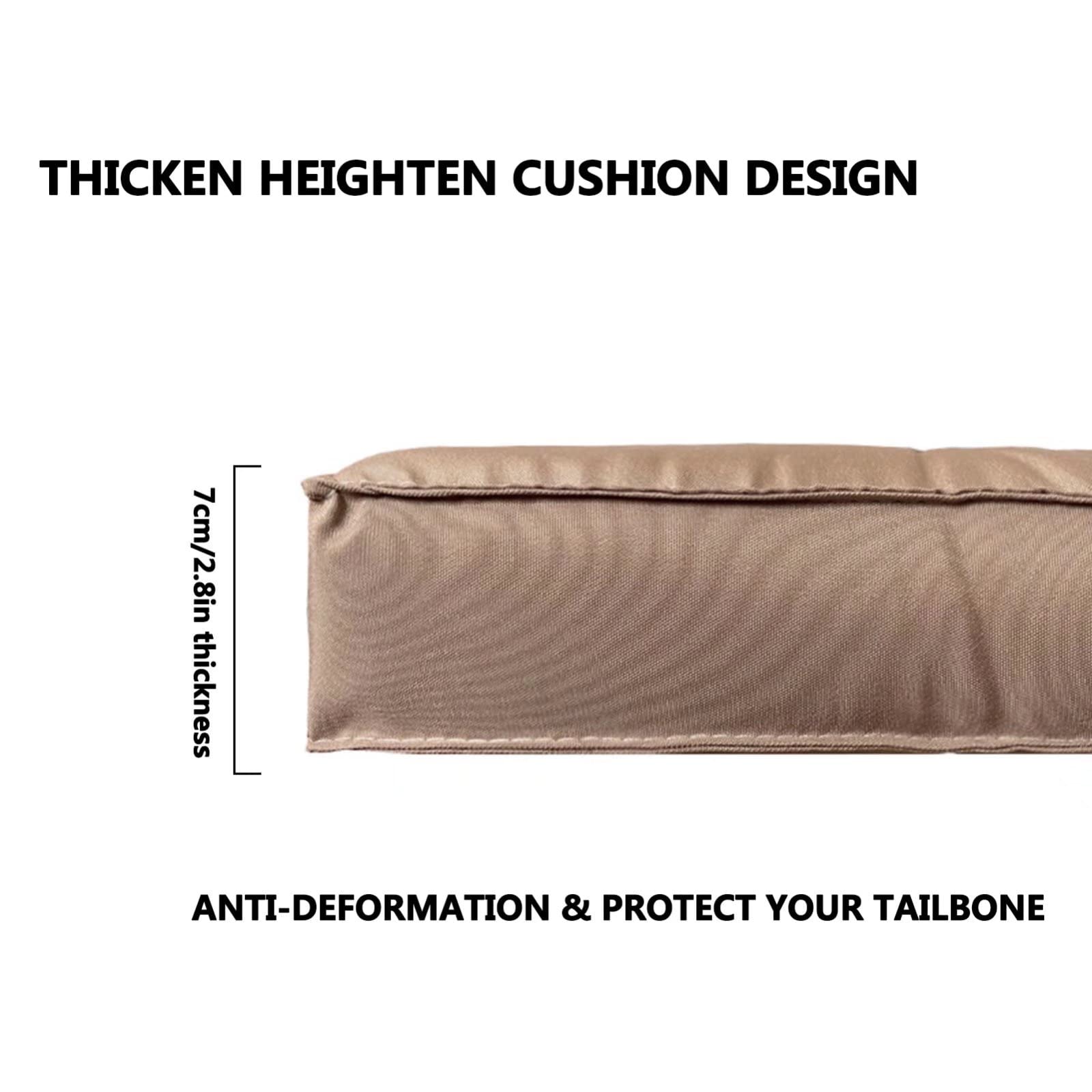 Galette De Chaise 45x45 ImperméAble, Coussins De Chaises Exterieures, 7cm Ultra éPais Anti-DéFormation Coussin pour Salon De Jardin, ImperméAble Et Jetable Coussins Chaise Cuisine Noir