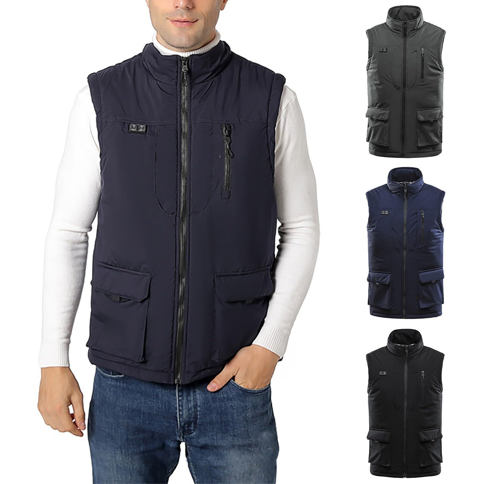 Chaleco calefactado para hombre y mujer, chaleco calefactante temperatura constante, chaleco calentado inteligente lavable chaleco calentado cálido chaqueta suave para senderismo al aire libre, esquí,