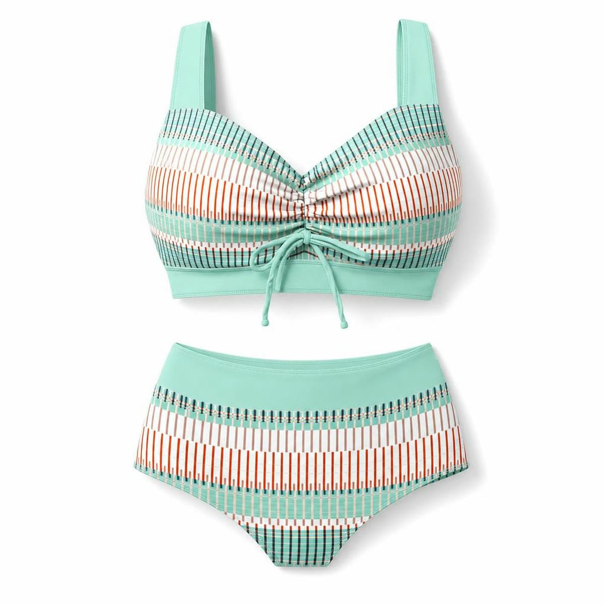 Conjunto de Bikini de Poliamida | Bikini de playa for mujer multicolor S-6XL de 2 piezas