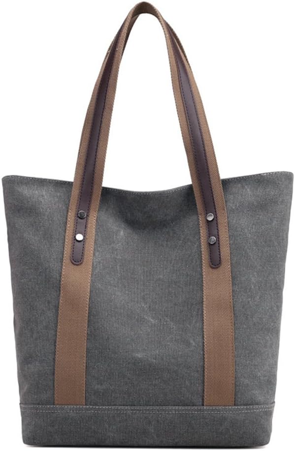 Women's Canvas Shoulder Bags Retro Casual Handbags Work Bag Tote Purses