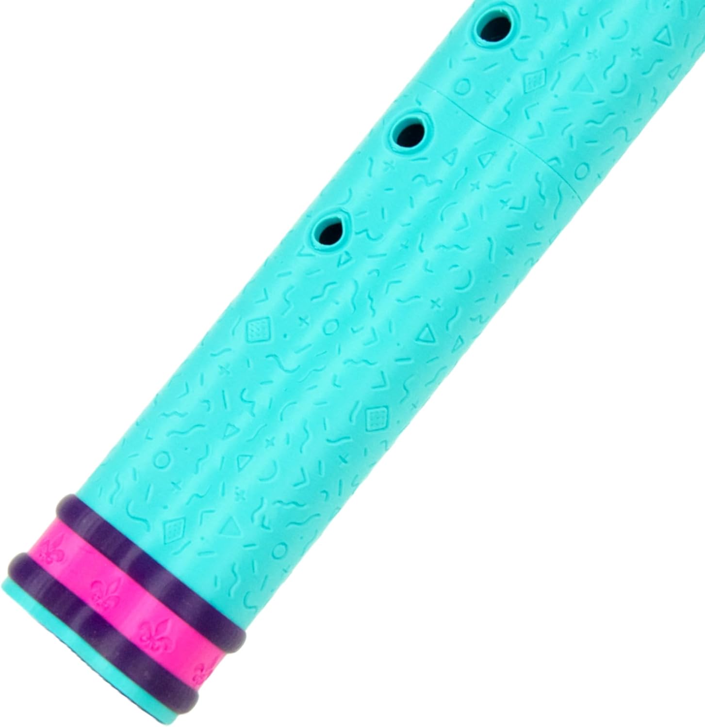 BaFlute Native American Style Drone Flute Key of A 432hz, Double Chamber Drone Flute, 3D Printed, 90's Vibe, Turquoise (Turquoise)