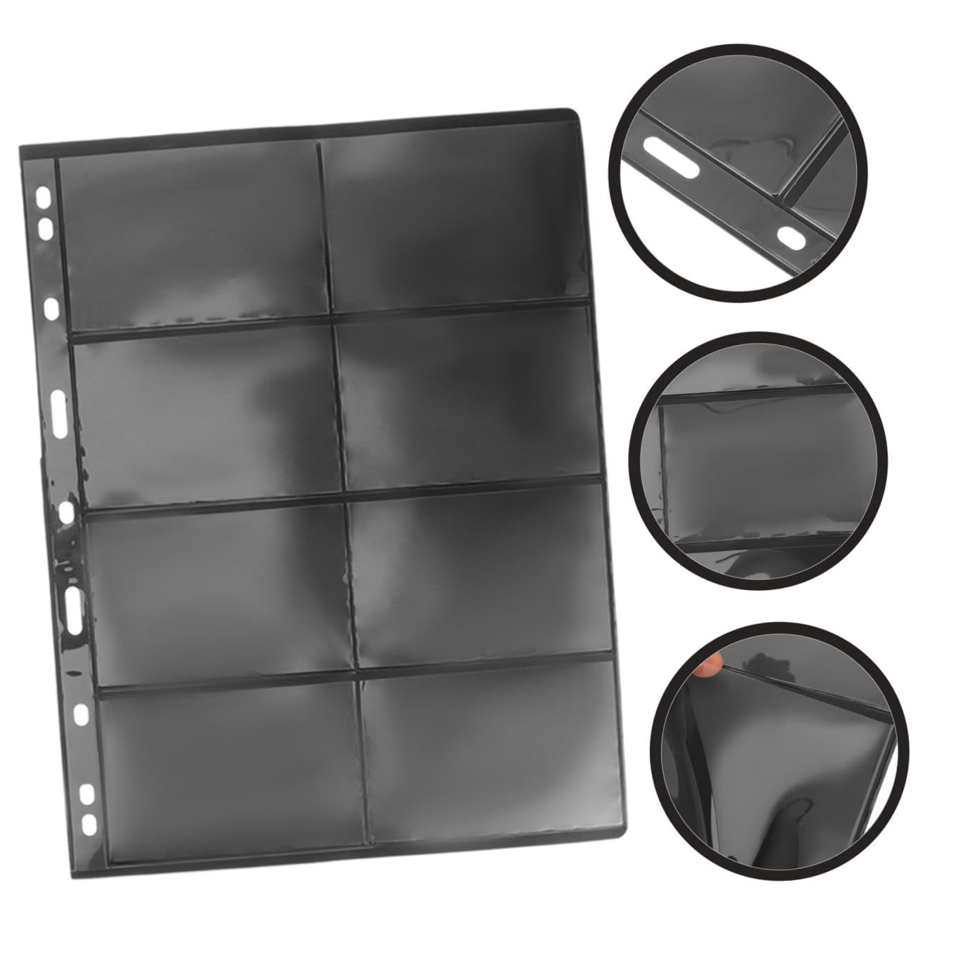 Raccoglitore Francobolli e Album Trasparente per Collezionisti, 10 Fogli Pvc Doppia Faccia per Conservazione Monete e Foto, Supporto Organizer per Filatelia e Collezioni