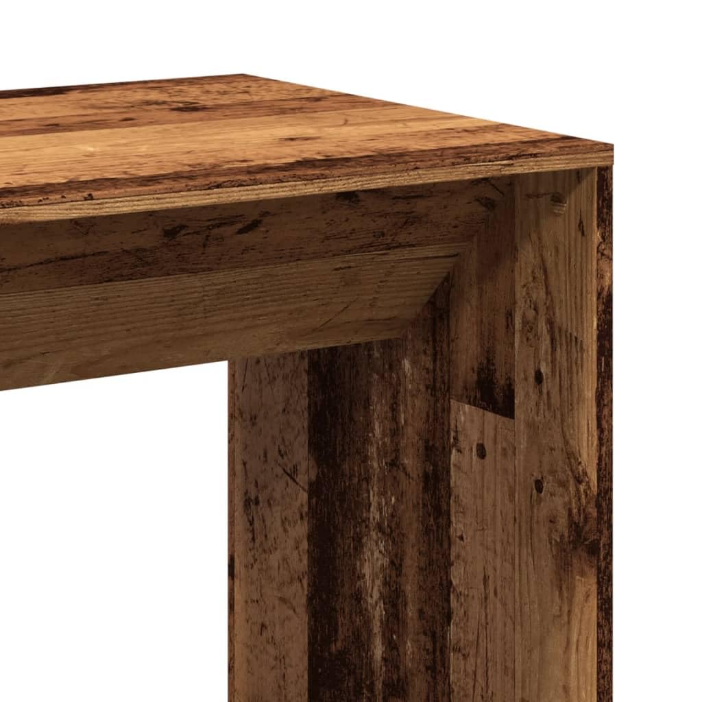 vidaXL Mesa Alta de Bar Madera de ingeniería Envejecida 51x50x103,5 cm