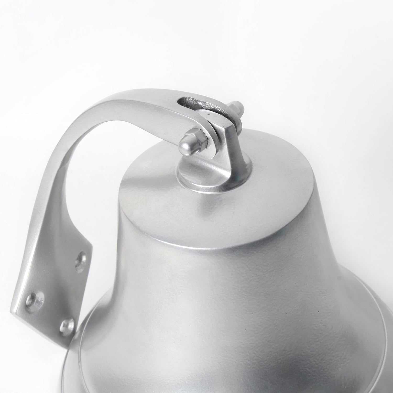 Nautical Aluminium Ship Bell 6 Inch Silver – Hanging Marine Bell with Rope, Wall Mounted Coastal Décor for Home, Boat & Office