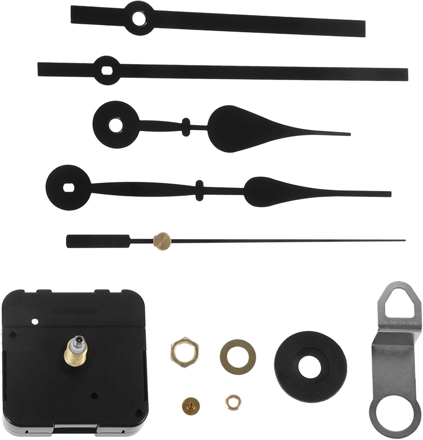 Gadpiparty 5sets Clock Mechanism Replacement Kit DIY Wall Clock Parts Long Shaft Wall Movement Hands