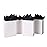 SHIPKEY 10 Pcs White Gift Bags (8x4x11 Inches) Gift Bags with Black Tissue Paper | Luxury Matte White Paper Bags with Handles Perfect for Birthday Parties, Weddings