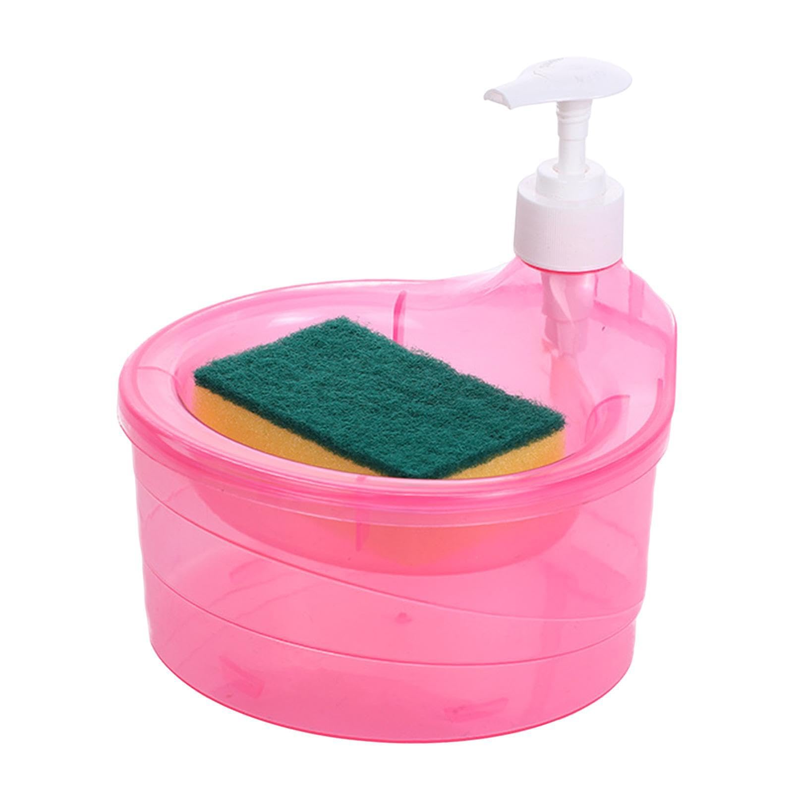 PIXZCSA Efficient Sponge Holder Soap Dispenser Liquid Pump Bottle With Convenient Access For Kitchen Every Day Soap Dispenser Sponge Holder Scrubbers Bathroom