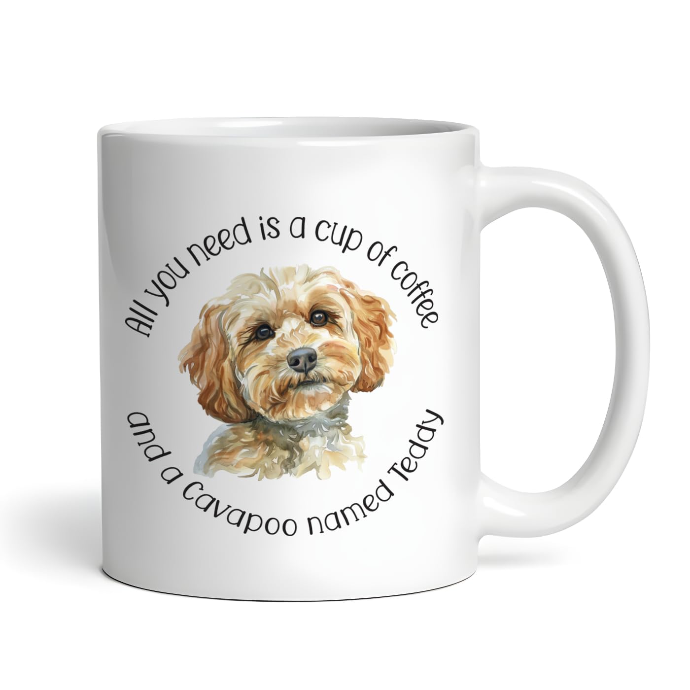 Stamford Design Studio Personalised Mug Golden Cavapoo | Custom Doodle Mug | Any Name/Breed/Drink| Birthday Gift | Adorable Gift | Cockapoo
