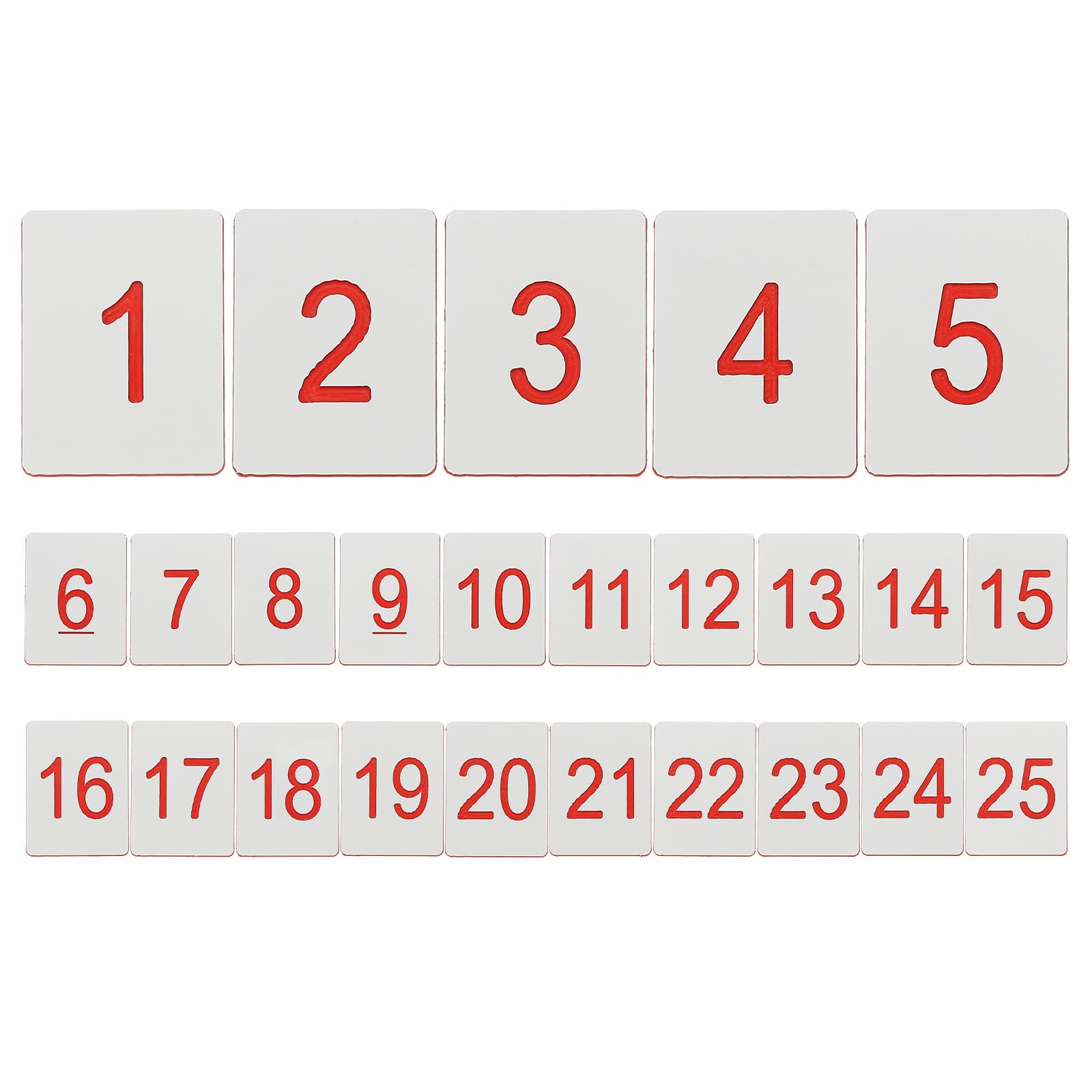 PATIKIL 25PCS Rectangle Number Tags 1-25