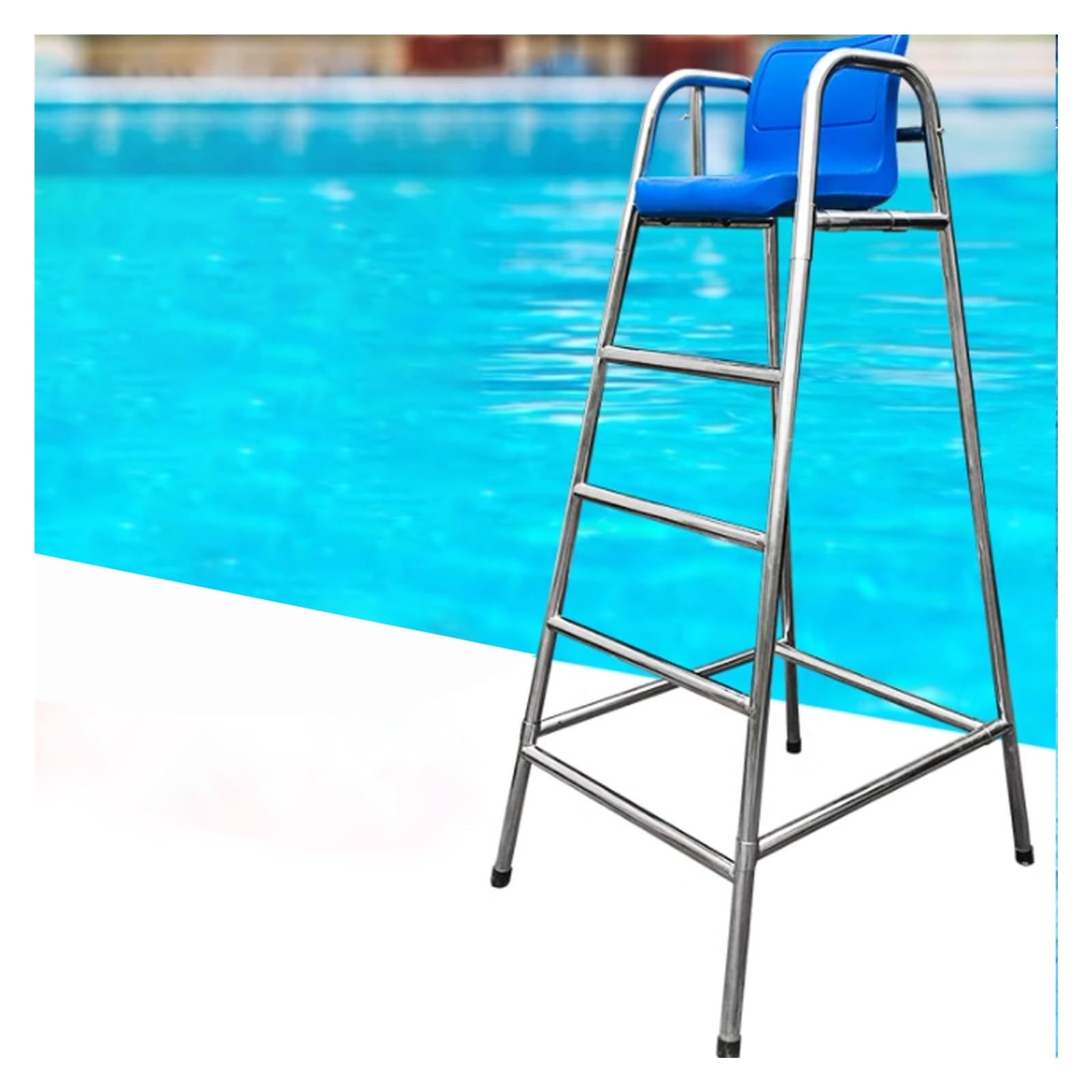 Chaise de sauveteur avec échelle en acier et structure autoportante