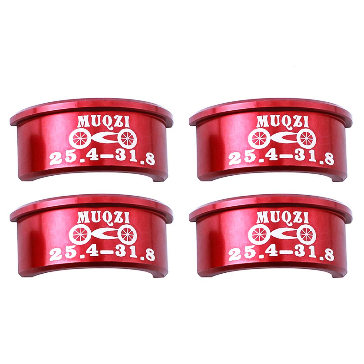 4 Distanziatori Per Manubrio Bici, Riduttori Da 25,4 Mm A 31,8 Mm In Lega Di Alluminio, Adattatori Per Manubrio Mountain Bike E Strada, Colore Nero - 6