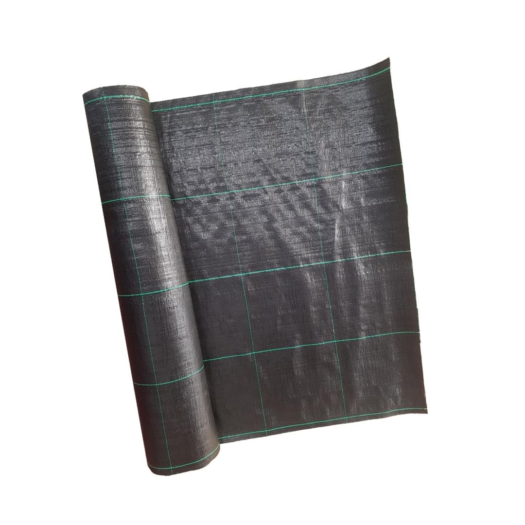 Gro Garden Products Weed Control Membrane, Heavy Duty Black 100gsm Commercial Grade Ground Cover Fabric, Heavy Duty Weed Barrier, UV Stabilised Weed suppressant Matting. (1m Wide, 100, metres)