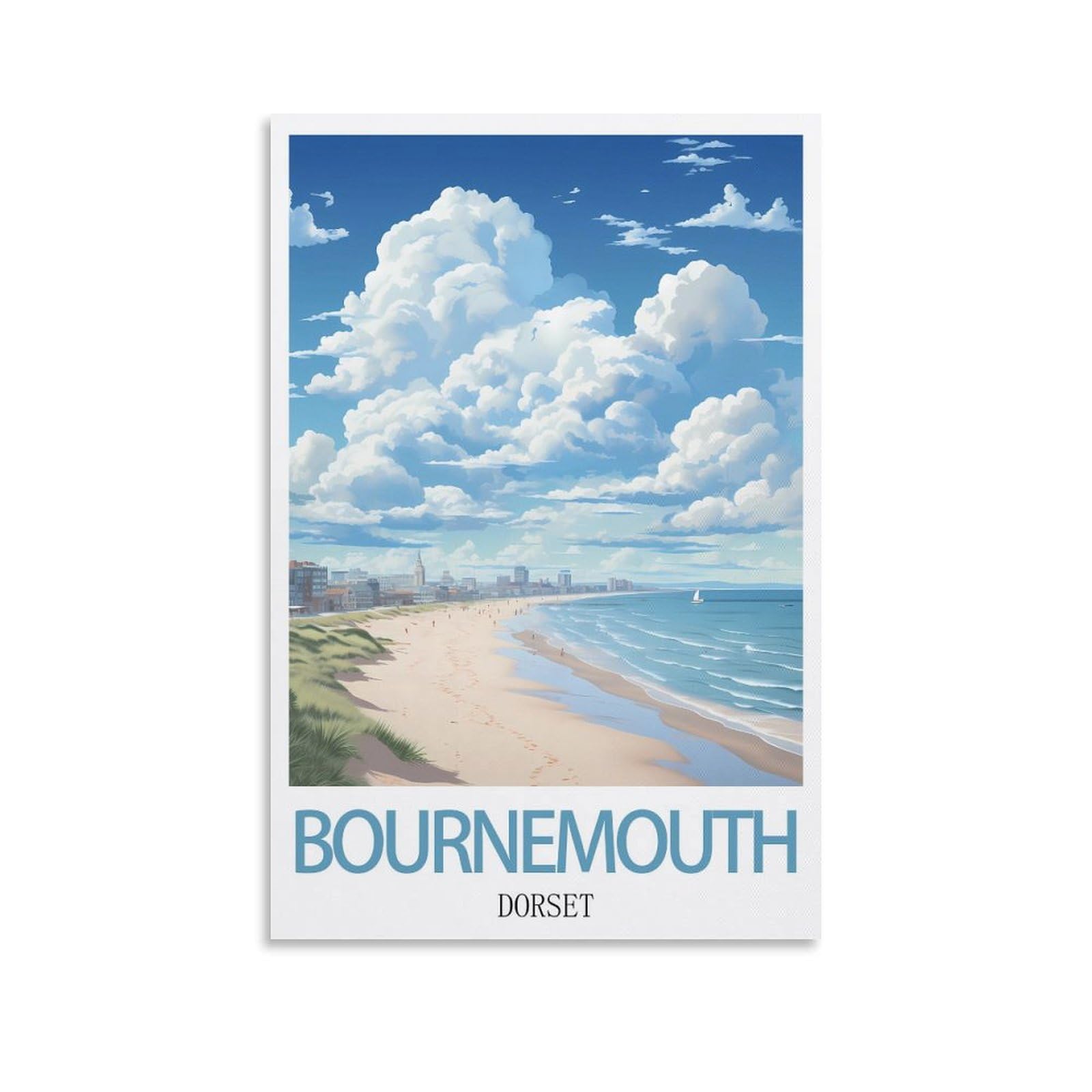 Vintage Metal Tin Sign Funny,Bournemouth Dorset,Wall Decor Kitchen Garage Dining Room Home Decor Hotel Decor Gift 30x30cm