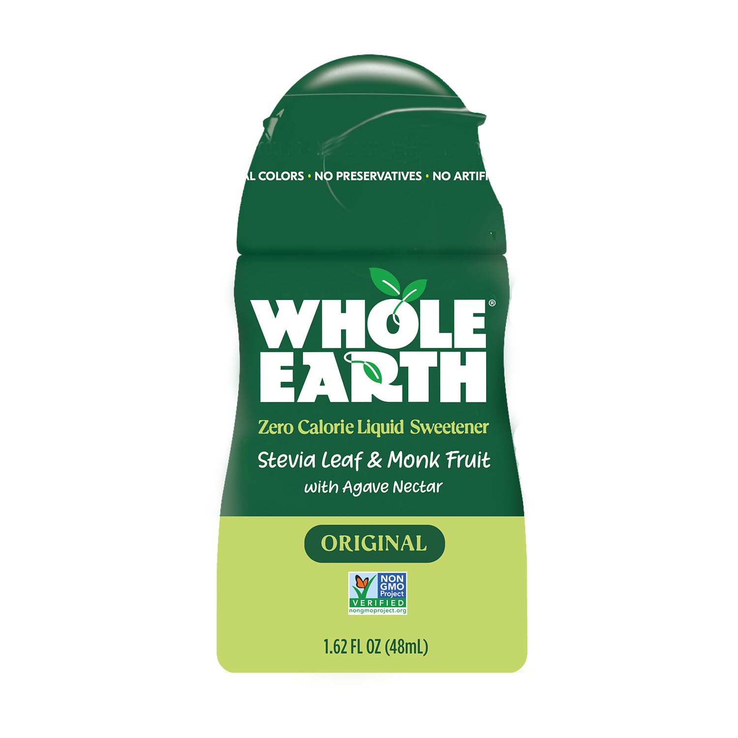 Whole Earth Stevia & Monk Fruit Liquid Sweetener, Original, 1.62 Fl Oz (Pack of 1)