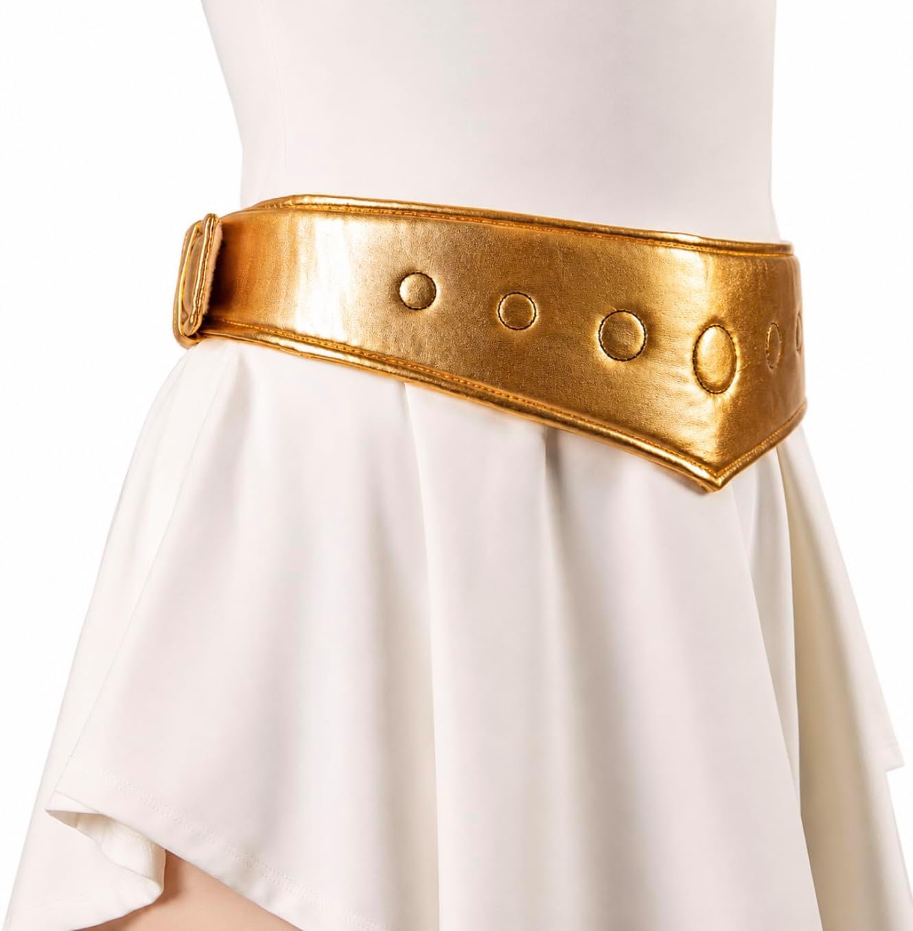 Shiny Gold Costume Warrior Belt for Womens - Adult Women Mens Accessories Hero Cosplay Costumes Belts