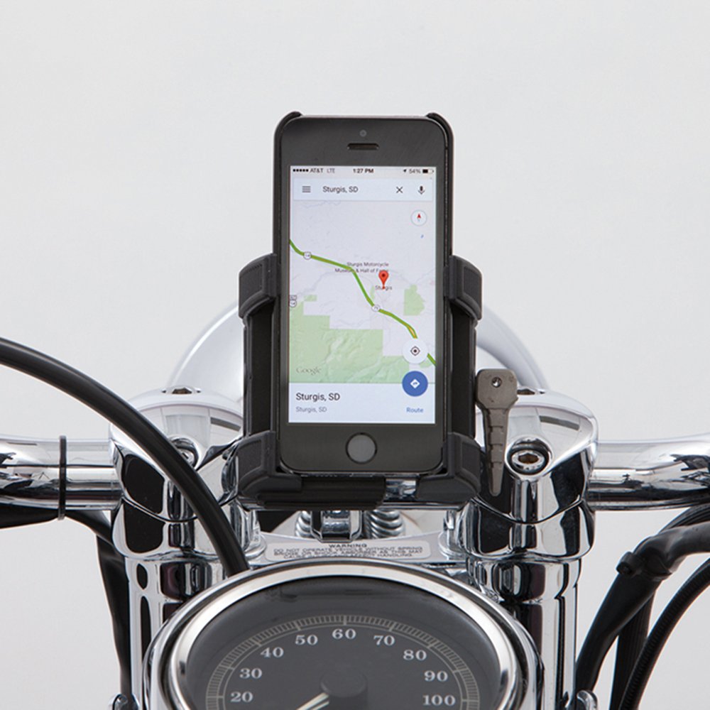 CIRO50314 Chrome Smartphone/Gps Holder for 1-1/4" Handlebars